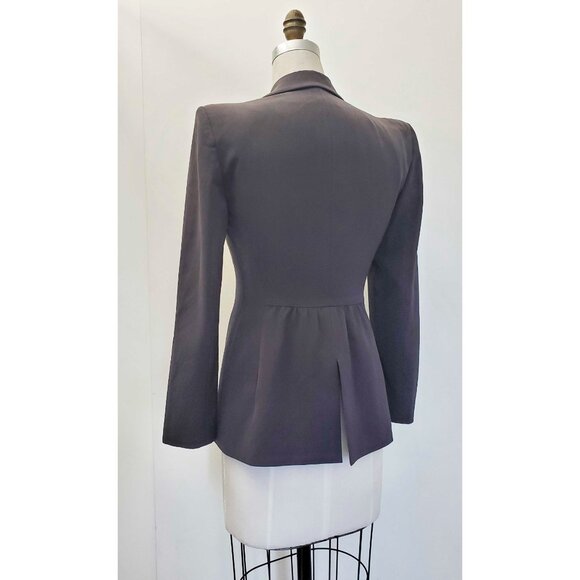 EMPORIO ARMANI Womens Dark Gray  2-Piece Pant Power Suit Blazer Jacket 38 / 40 - Picture 5 of 16